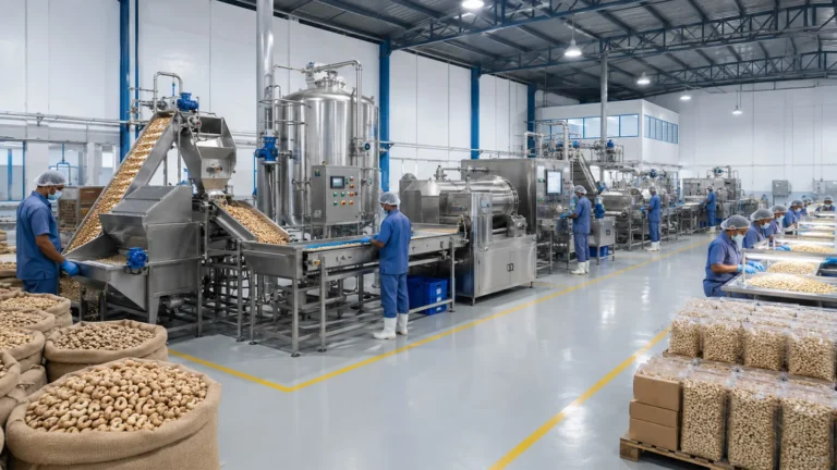 1000 kg/day and Above Complete Cashew Processing Plant Solution