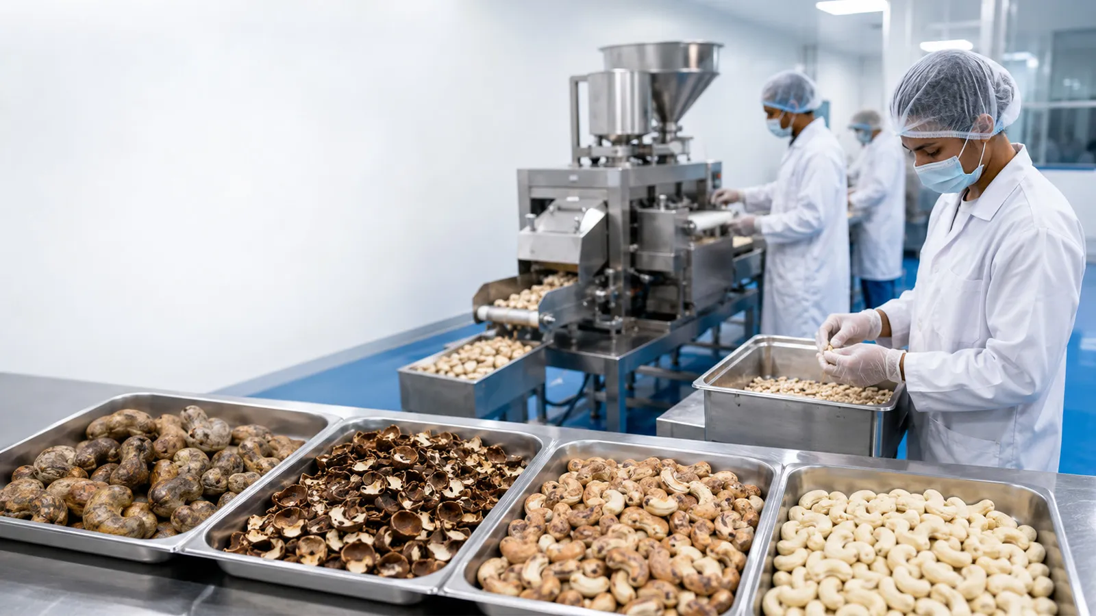 Cashew Shelling and Peeling Line Solution