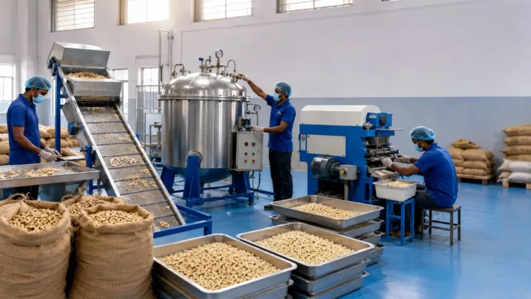 100–800 kg/day Small Cashew Processing Solution